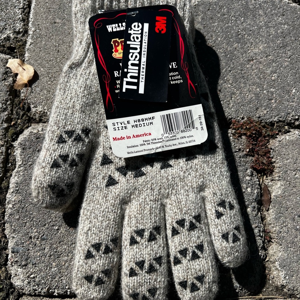 CLEARANCE NWT Men’s Medium Wells Lamont Thinsulate Wool Gloves - Picture 8 of 10
